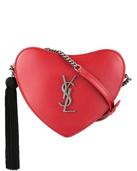 ysl heart bag red